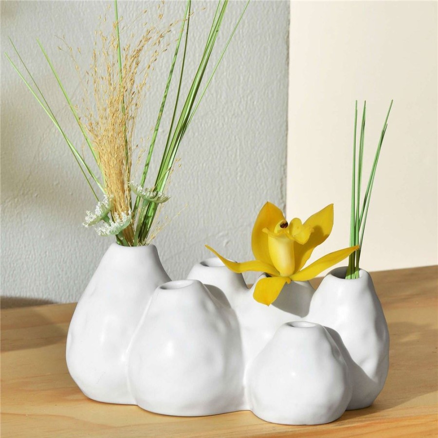 Becquet Vase Soliflore Multiple En Ceramique Emaillee | Vase, Cache-Pot