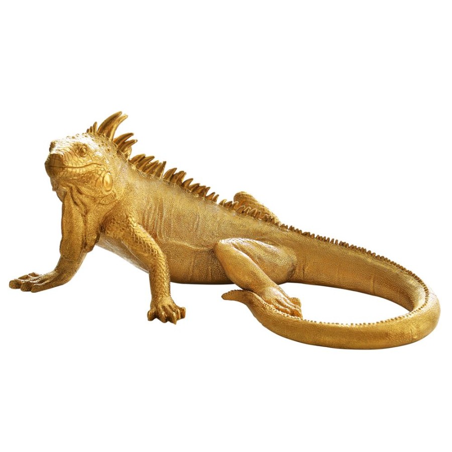 Becquet Statuette Iguane Dore | Statuette, Figurine