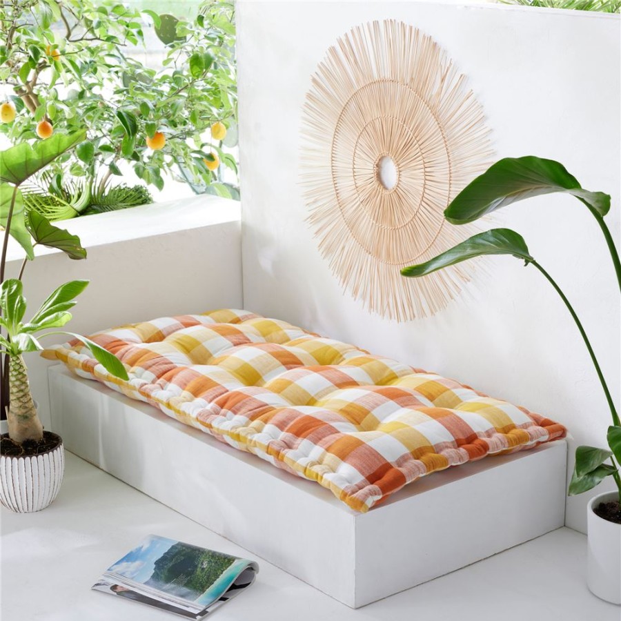 Becquet Futon Deco Motif Madras - Becquet Creation | Pouf, Matelas, Futon