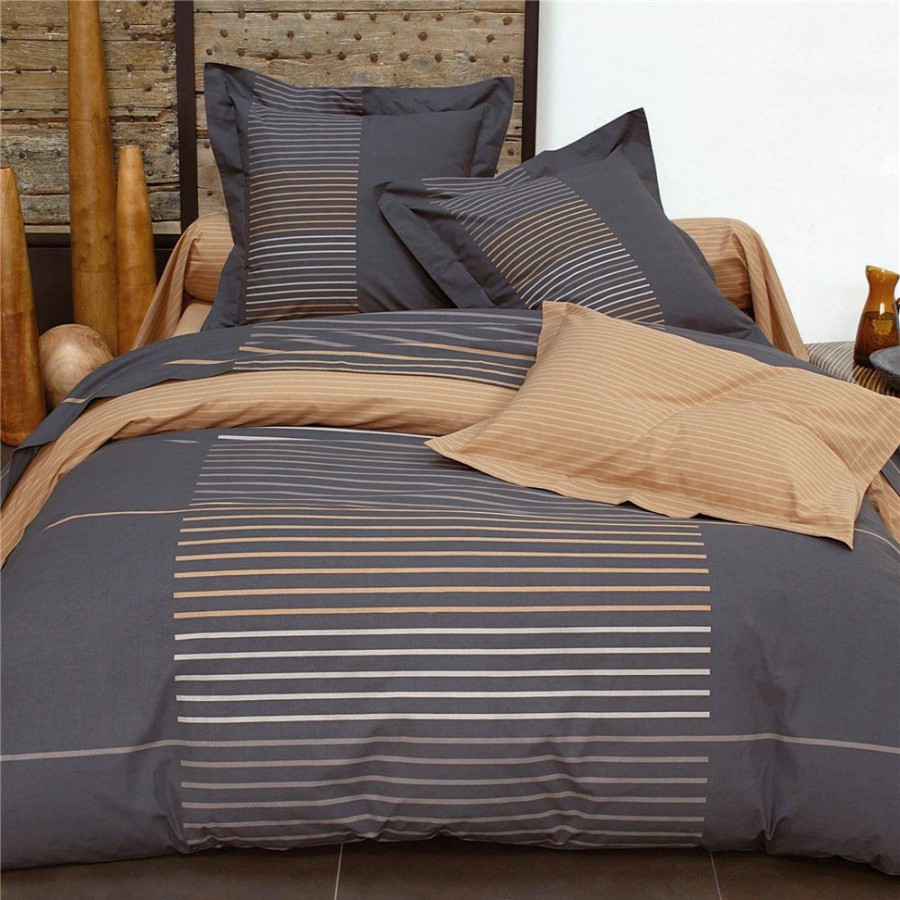 Becquet Linge De Lit A Rayures Placees - Becquet Creation | Linge De Lit Ado, Housse De Couette