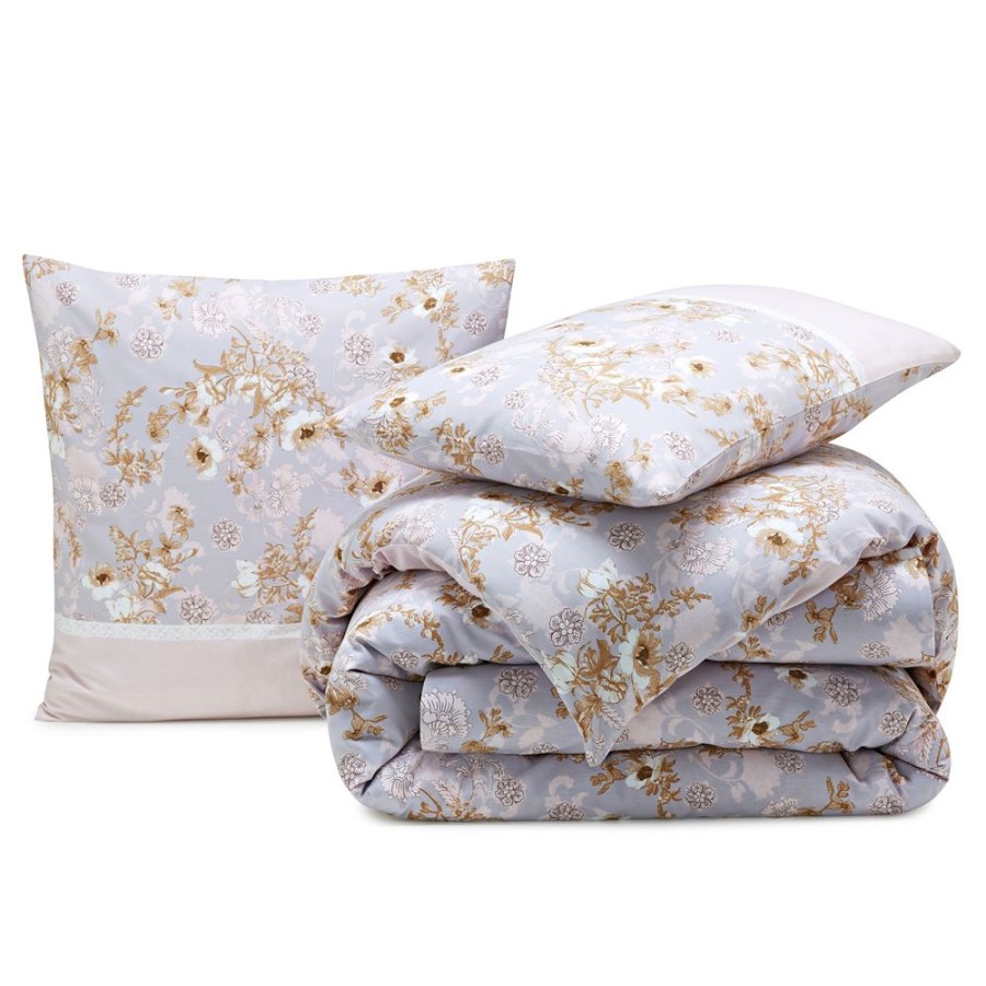 Becquet Linge De Lit Fleuri Et Effet Dentelle - Becquet Creation | Linge De Lit Fantaisie, Linge De Lit Brode