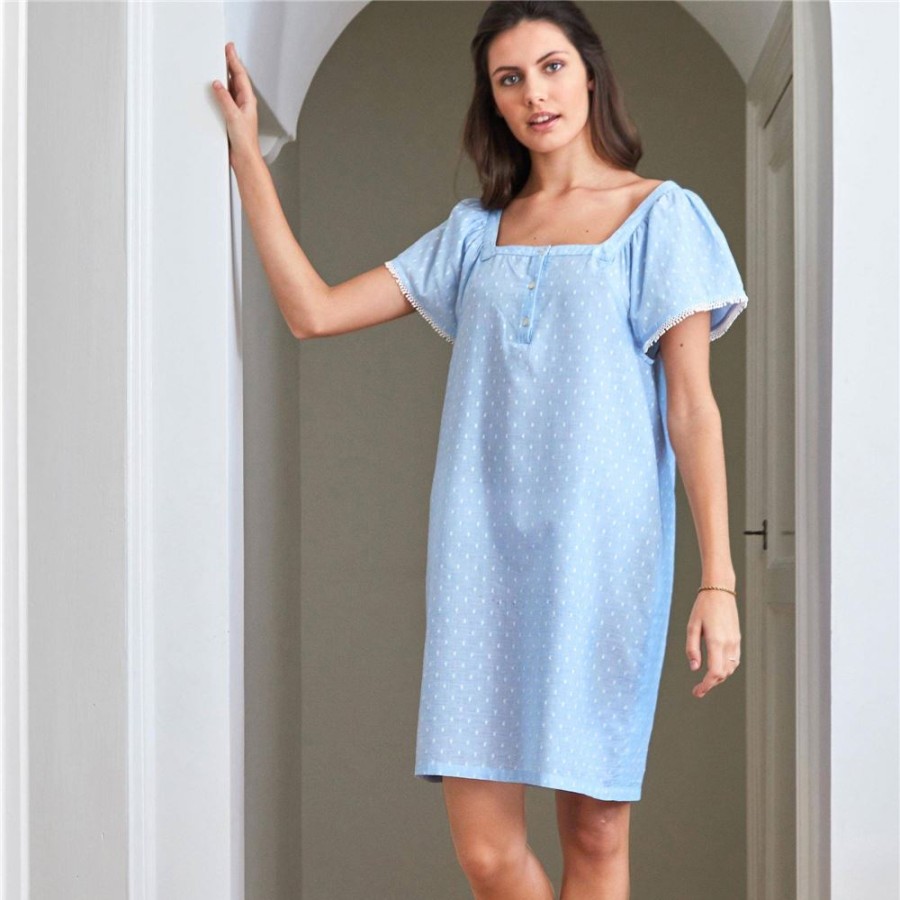 Becquet Chemise De Nuit Plumetis - Becquet Creation | Pyjama Femme