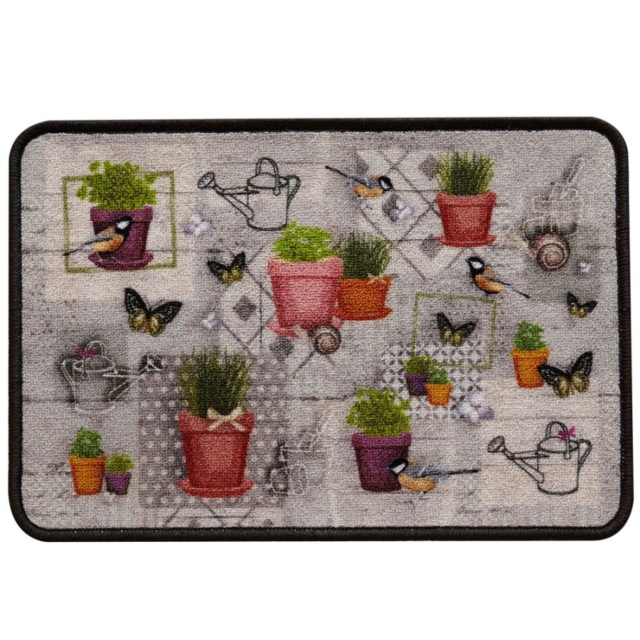 Becquet Tapis De Cuisine Motif Plantes | Tapis D'Entree, Tapis De Cuisine