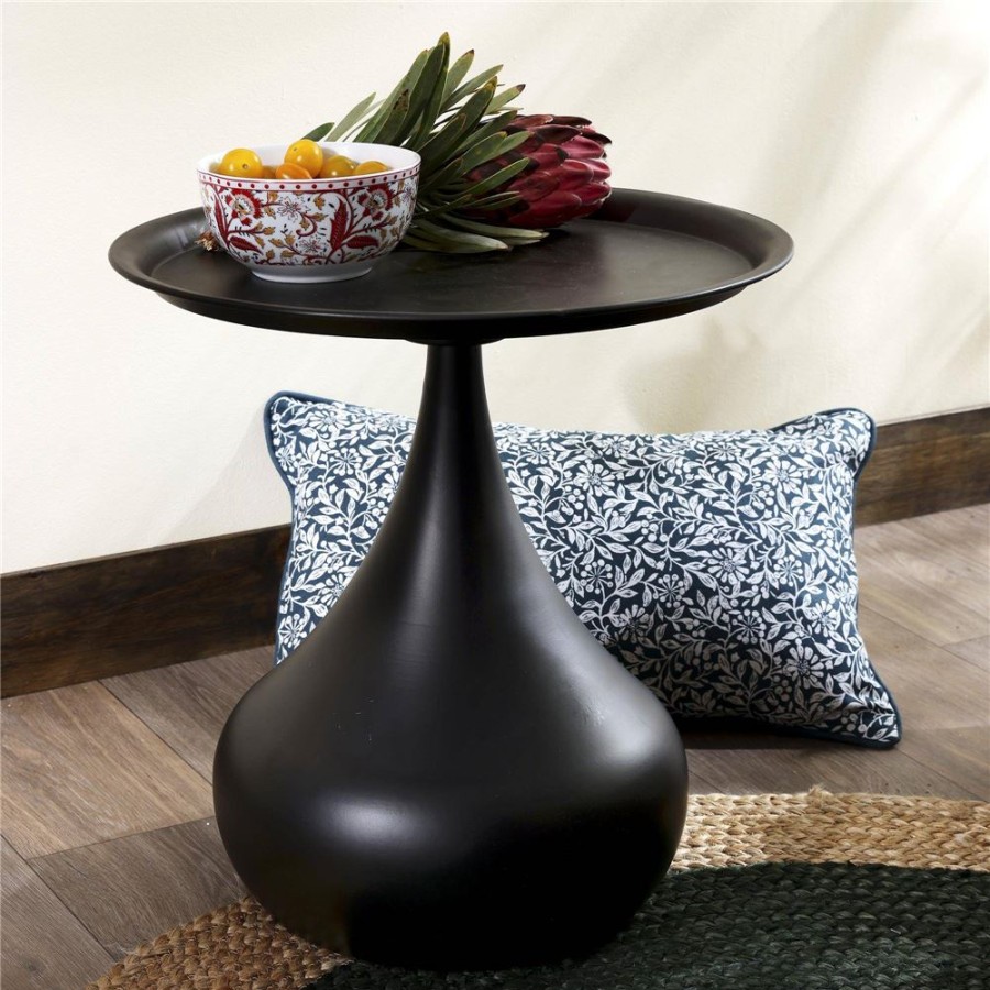 Becquet Table Basse Ronde En Metal Noir | Meuble, Etagere