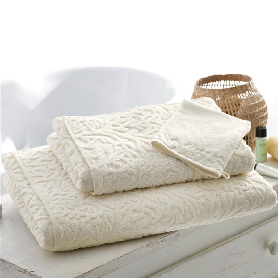 Becquet Linge De Toilette Motif Coraux En Relief - 480 G/M - Becquet Creation | Beaute, Bien-Etre