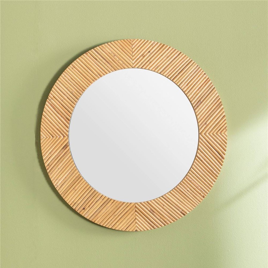 Becquet Miroir Rond En Rotin | Beaute, Bien-Etre