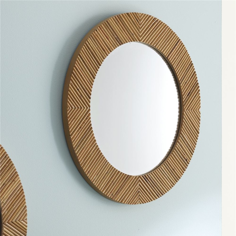 Becquet Miroir Rond En Rotin | Beaute, Bien-Etre