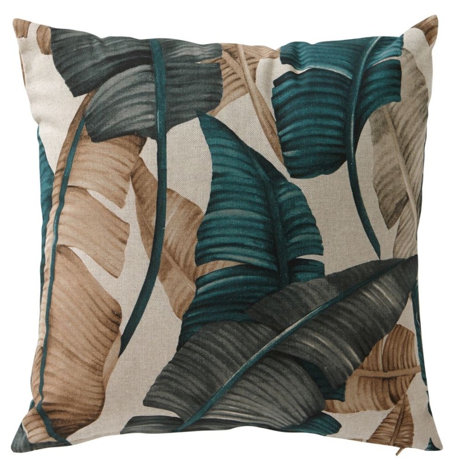 Becquet Housse Coussin Motif Grandes Feuilles | Coussin, Housse De Coussin