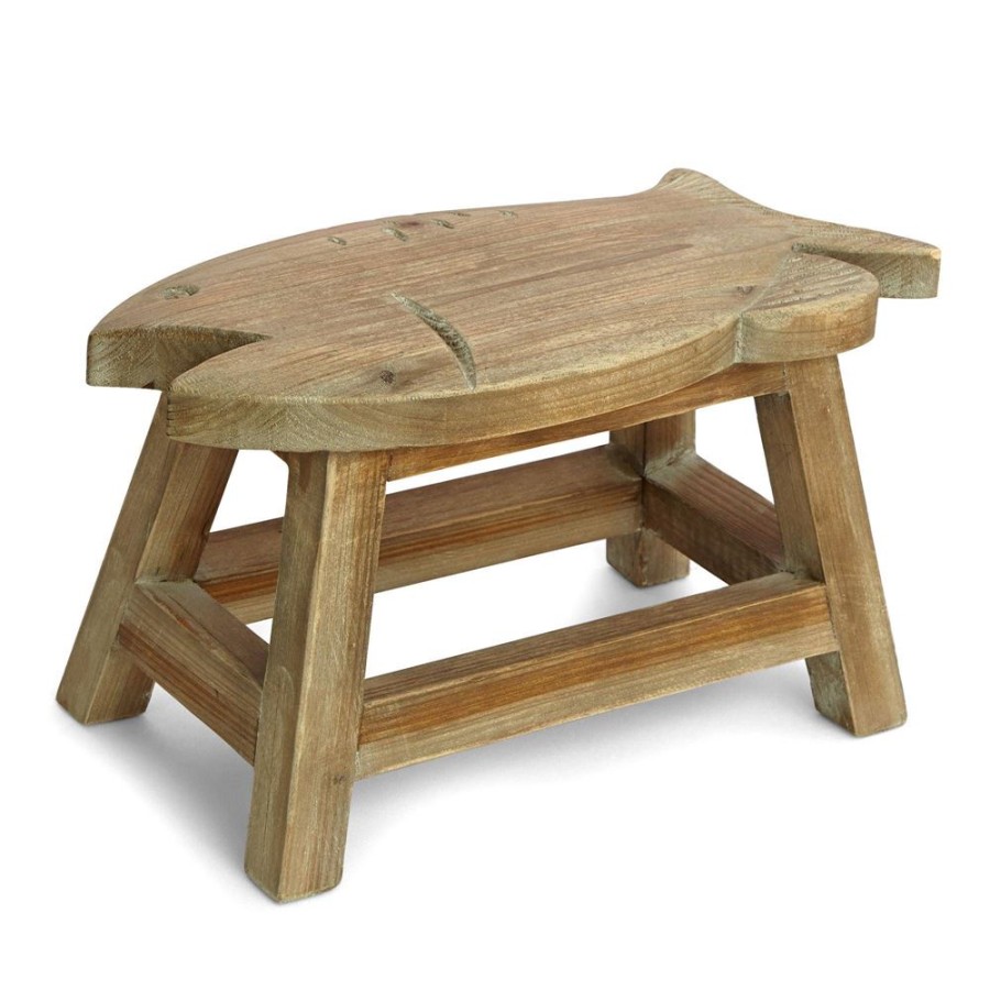 Becquet Tabouret Repose-Pieds En Bois Poisson | Meuble, Etagere