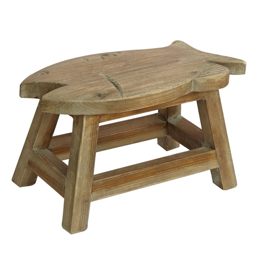 Becquet Tabouret Repose-Pieds En Bois Poisson | Meuble, Etagere