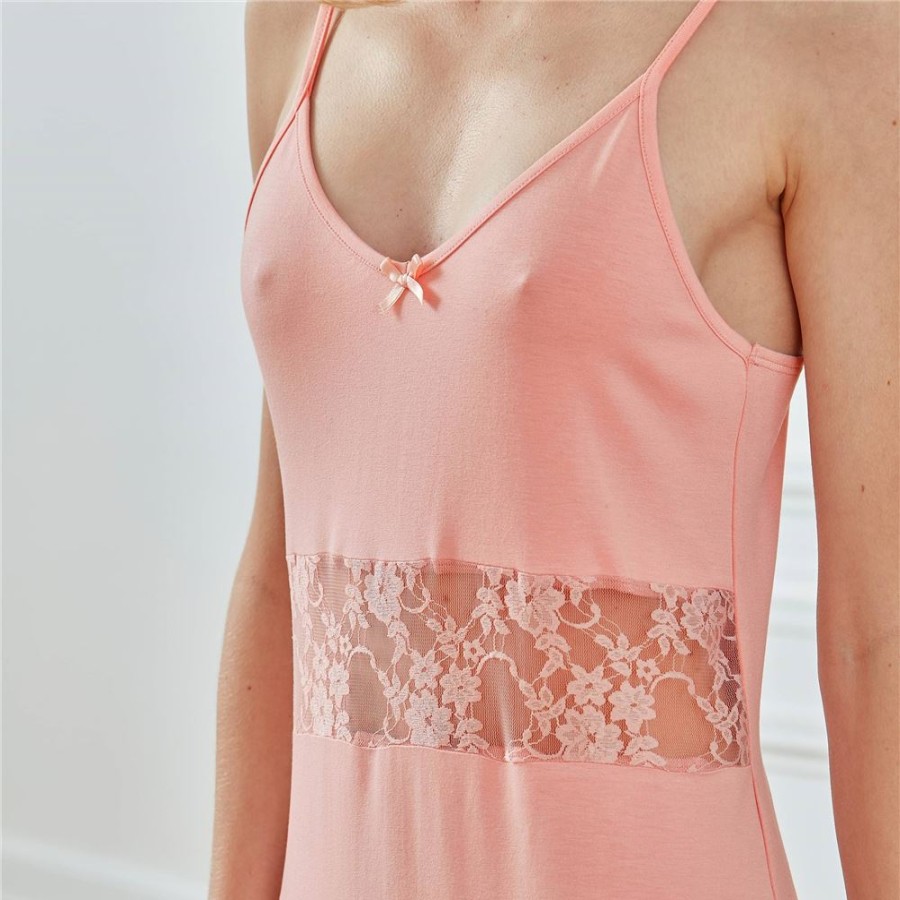 Becquet Nuisette Rose Avec Dentelle - Becquet Creation | Pyjama Femme