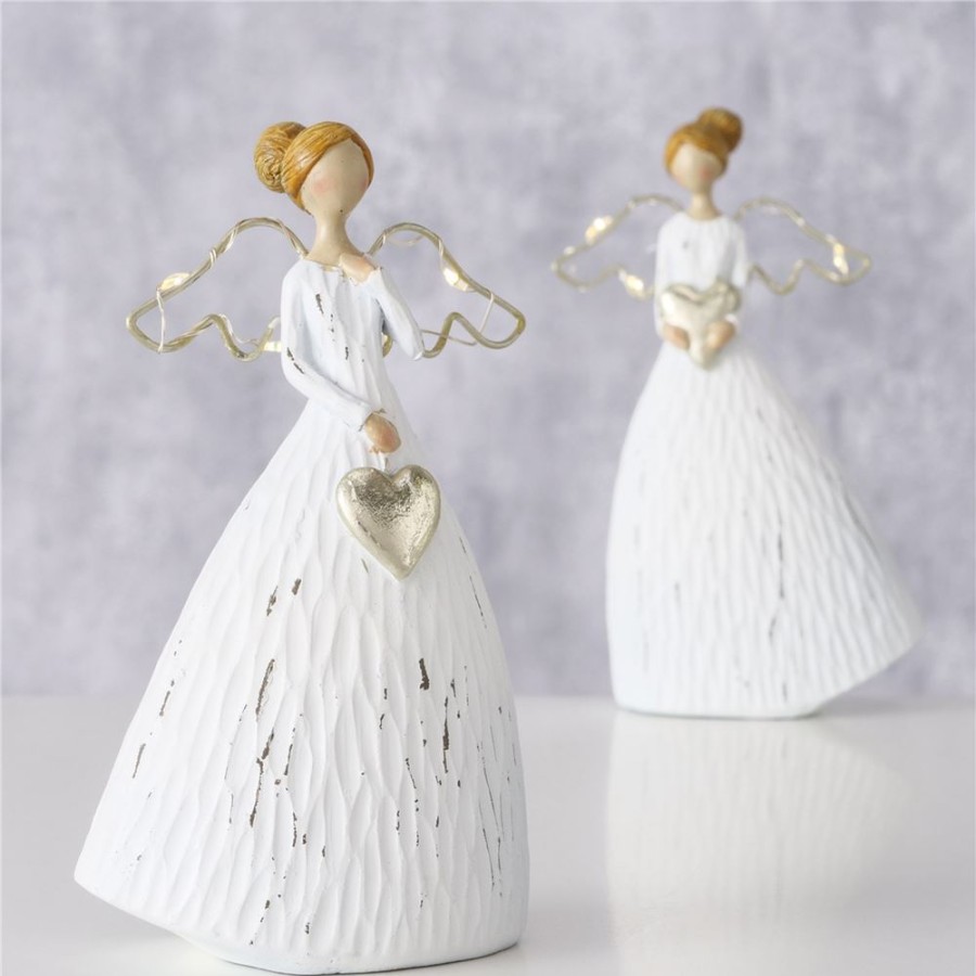 Becquet Decoration Ange De Noel Led Lot De 2 | Statuette, Figurine