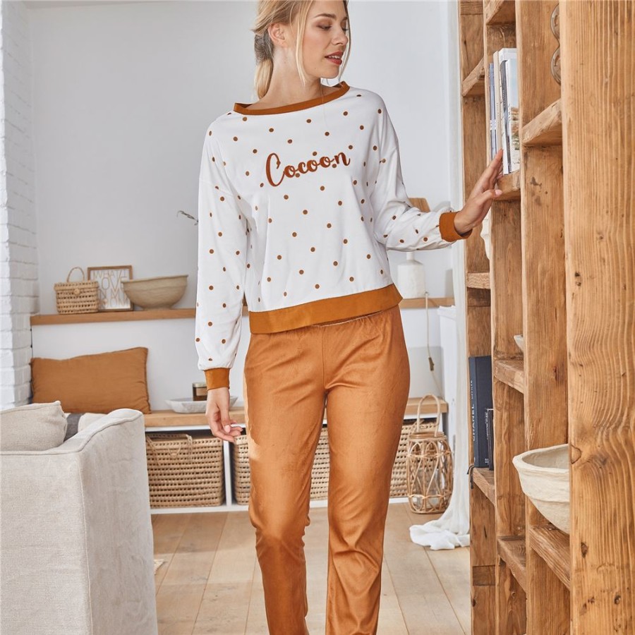 Becquet Pyjama Femme Velours A Pois - Becquet Creation | Pyjama Femme