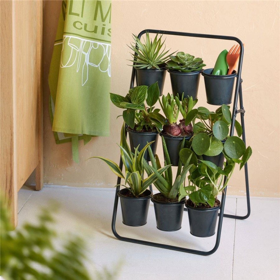 Becquet Support Plantes 9 Pots En Metal | Entretien De La Maison