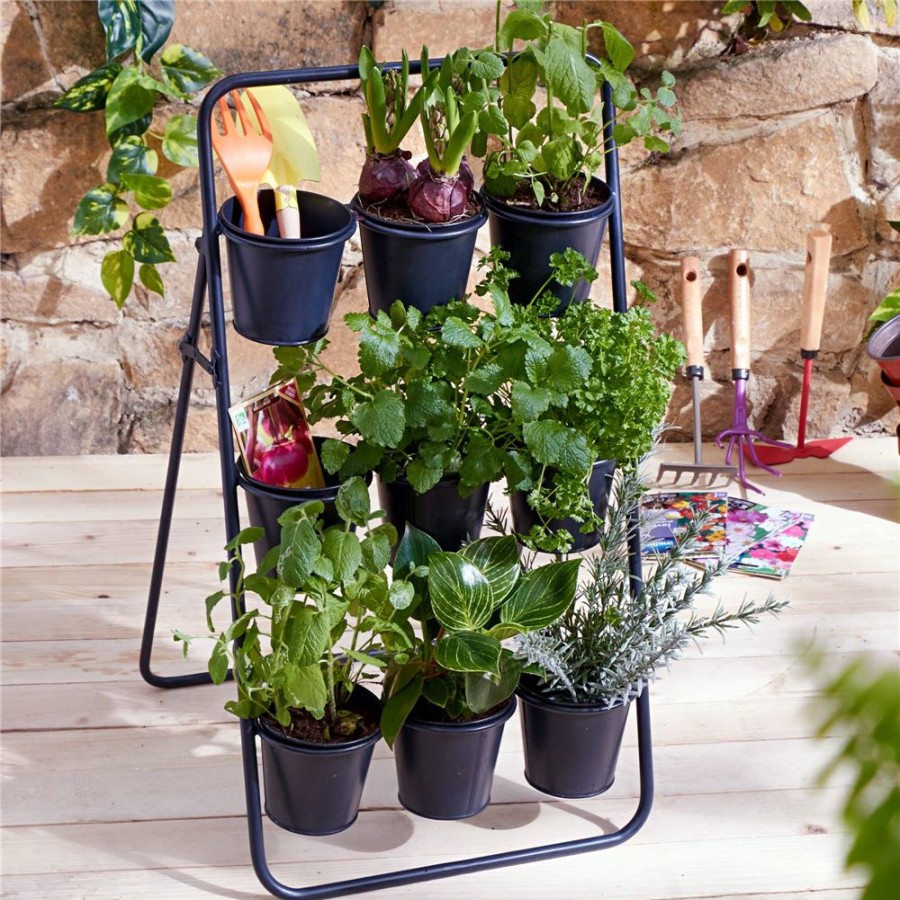 Becquet Support Plantes 9 Pots En Metal | Entretien De La Maison