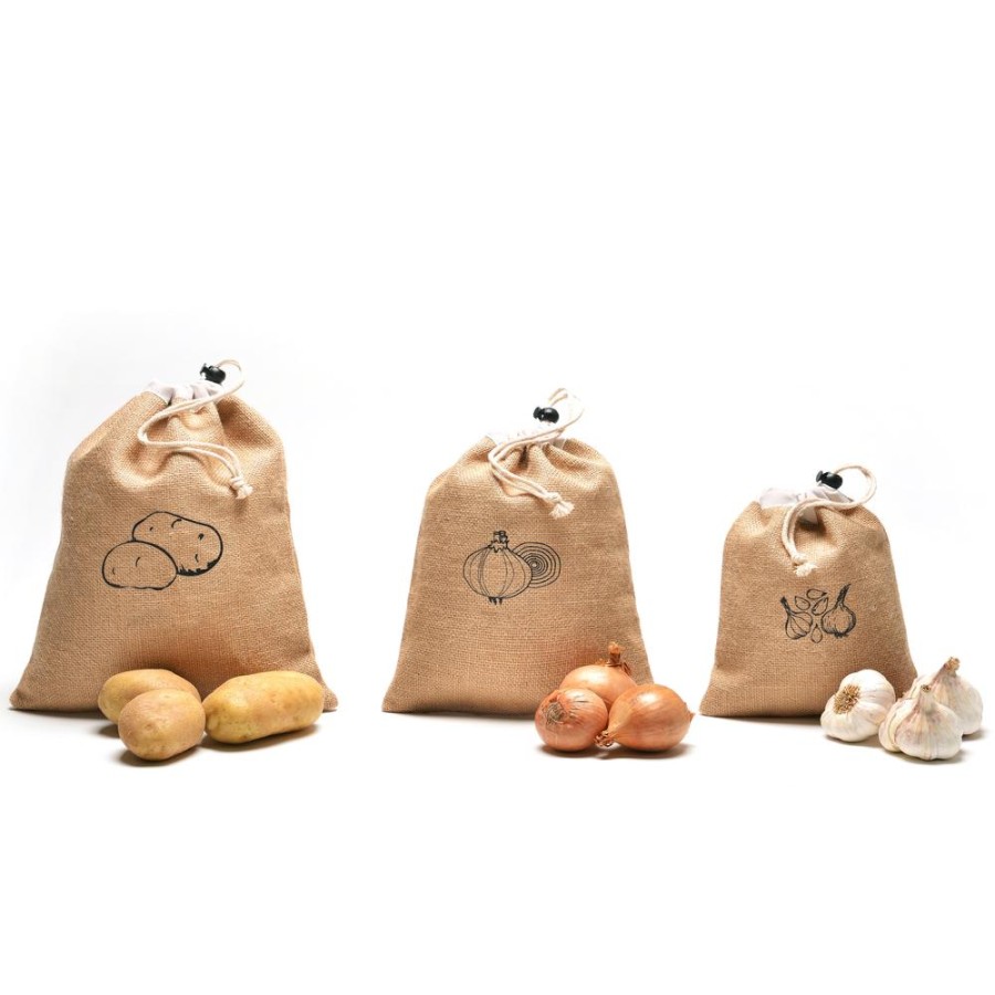 Becquet Sacs De Conservation En Jute - Set De 3 | Rangement, Gain De Place