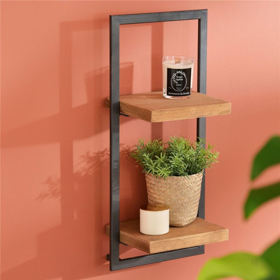 Becquet Etagere Murale Bois Et Metal | Rangement, Gain De Place