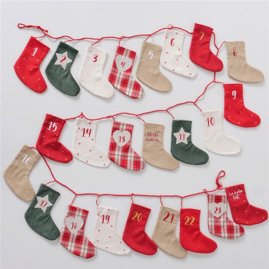 Becquet Calendrier De L'Avent 24 Chaussettes | Objet De Decoration