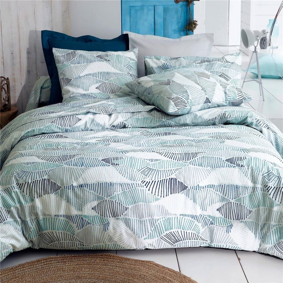 Becquet Linge De Lit Motif Vagues Geometriques - Becquet Creation | Linge De Lit Ado, Housse De Couette