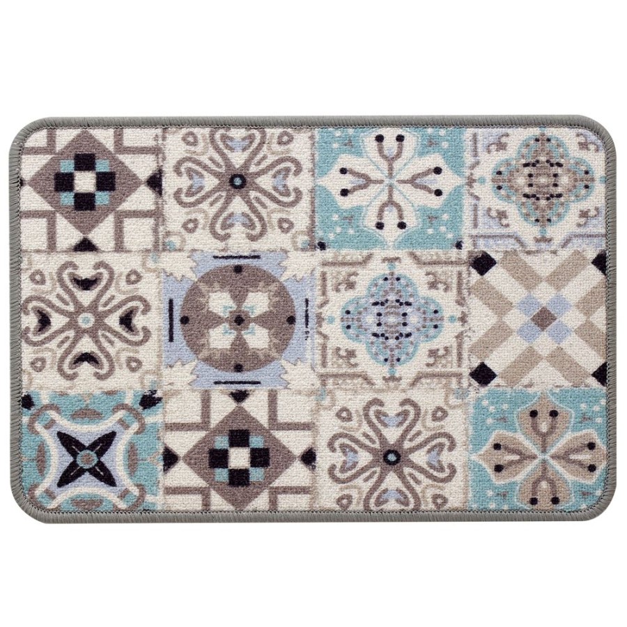 Becquet Tapis De Cuisine Motif Carreaux De Ciment | Tapis D'Entree, Tapis De Cuisine