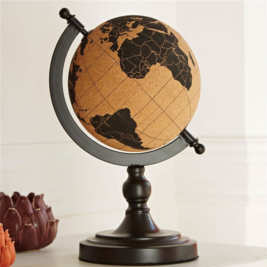 Becquet Globe Terrestre En Liege | Objet De Decoration