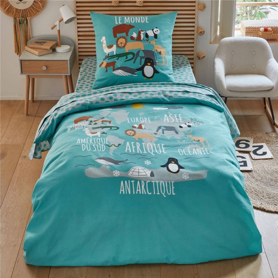 Becquet Linge De Lit Enfant Motif Animaux Et Pois - Becquet Creation | Univers Des Tout-Petits