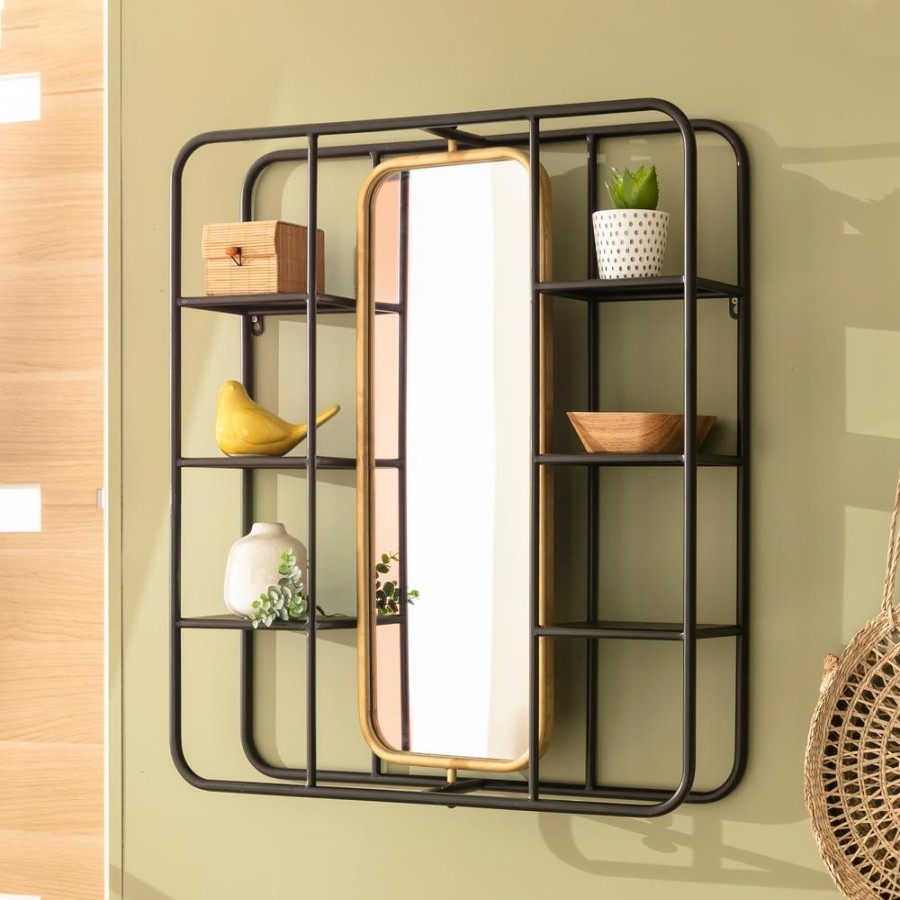 Becquet Etagere Murale Avec Miroir Pivotant | Rangement, Gain De Place