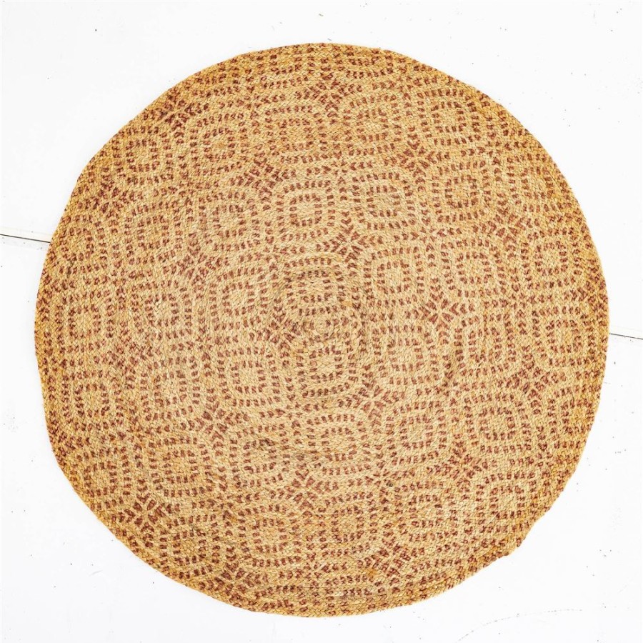 Becquet Tapis Rond Jute Imprimee | Tapis