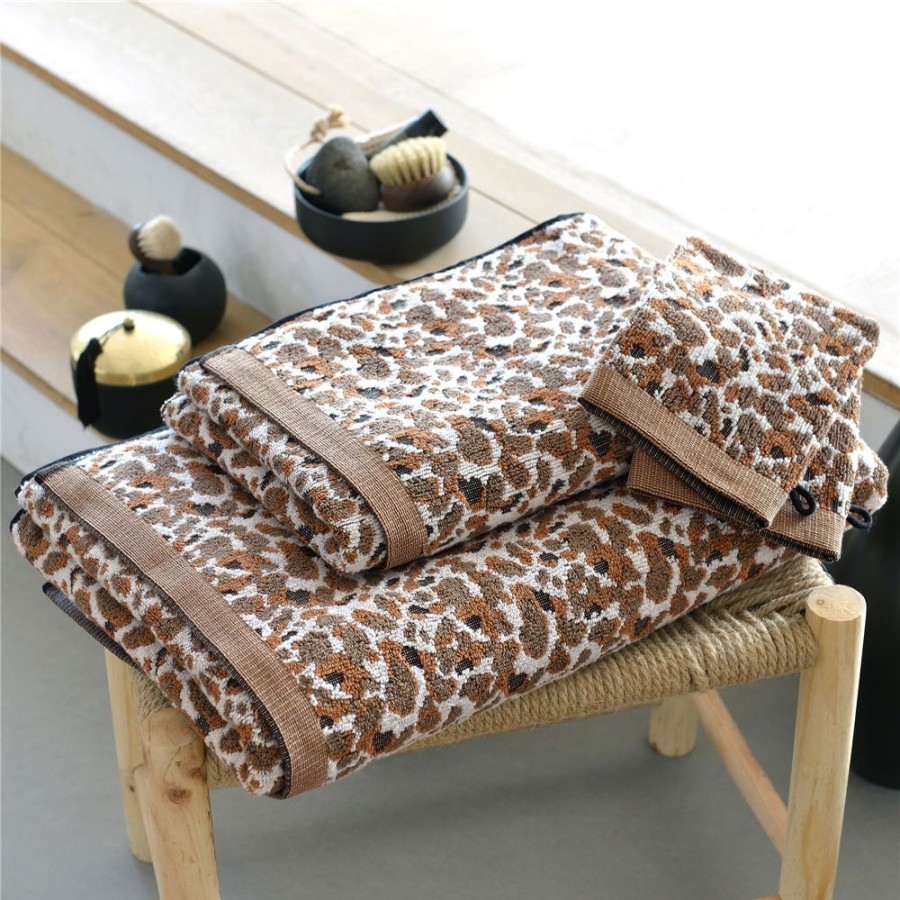 Becquet Linge De Toilette Relief Leopard - Becquet Creation - 520 G/M | Serviette De Bain Fantaisie