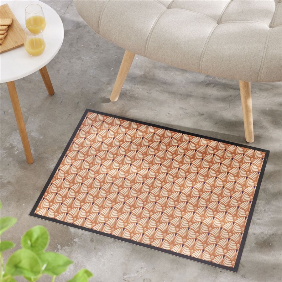 Becquet Tapis Vinyle Arabesques | Tapis D'Entree, Tapis De Cuisine