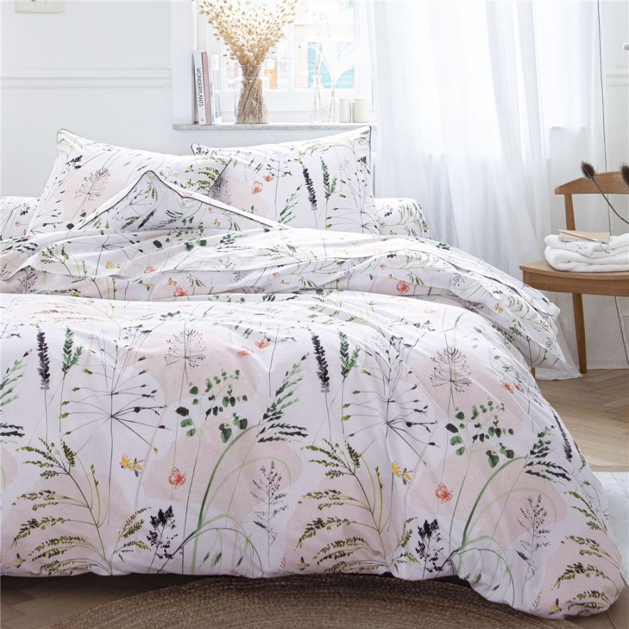 Becquet Linge De Lit Percale Motif Vegetal - Becquet Creation | Boutis, Jete De Lit, Couvre Lit