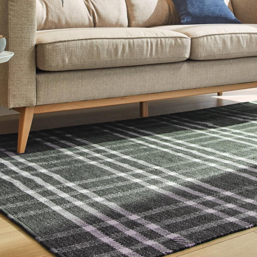 Becquet Tapis Tisse Style Tartan | Tapis