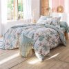 Becquet Linge De Lit A Fleurs Et Feuillages - Becquet Creation | Linge De Lit Fantaisie, Linge De Lit Brode