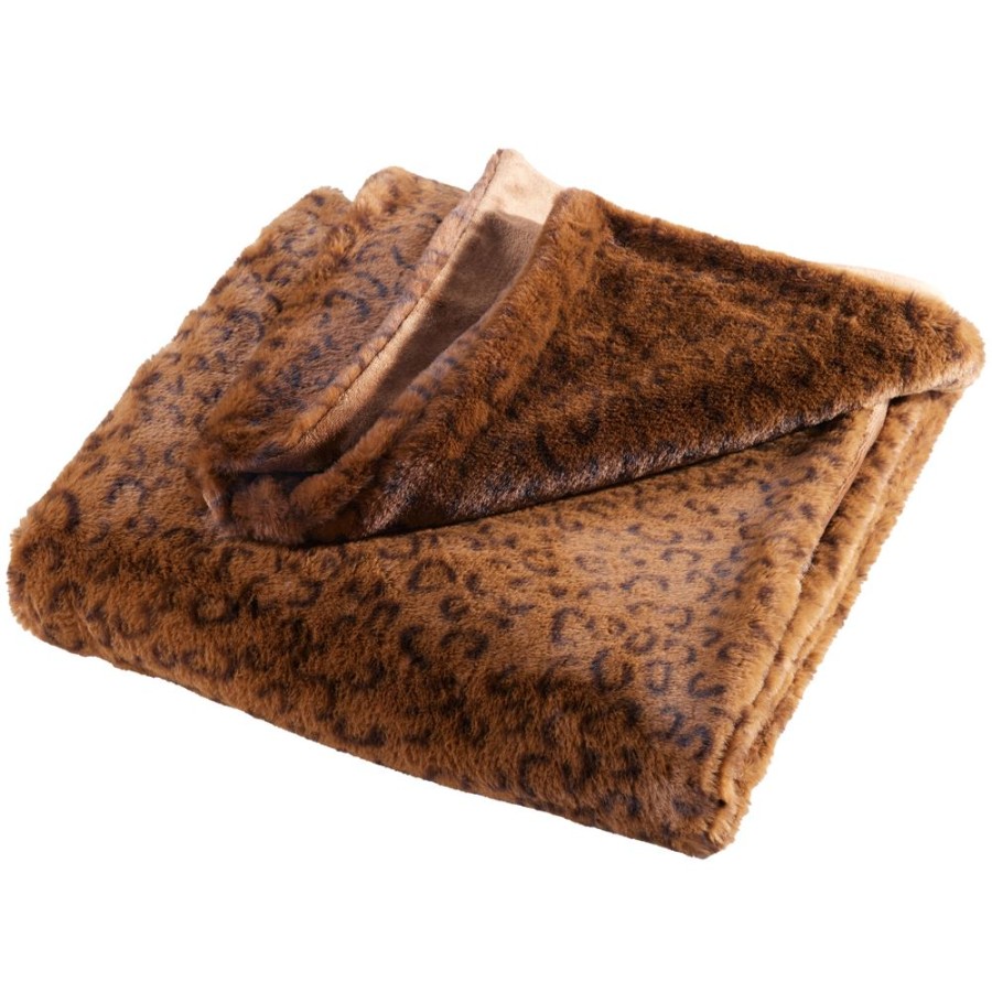 Becquet Plaid Imitation Fourrure Leopard | Plaid