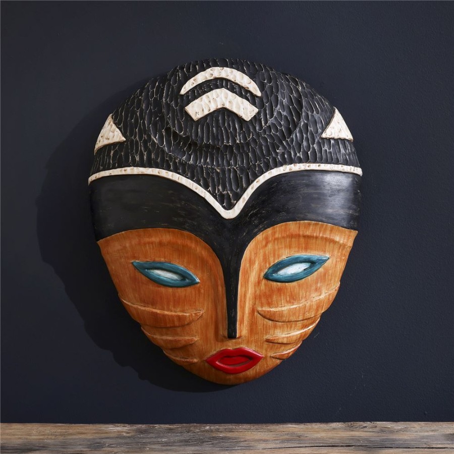 Becquet Masque Africain Effet Bois | Decoration Murale