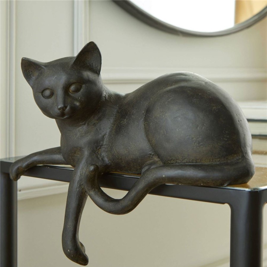 Becquet Statuette Chat Allonge | Tete De Lit, Paravent