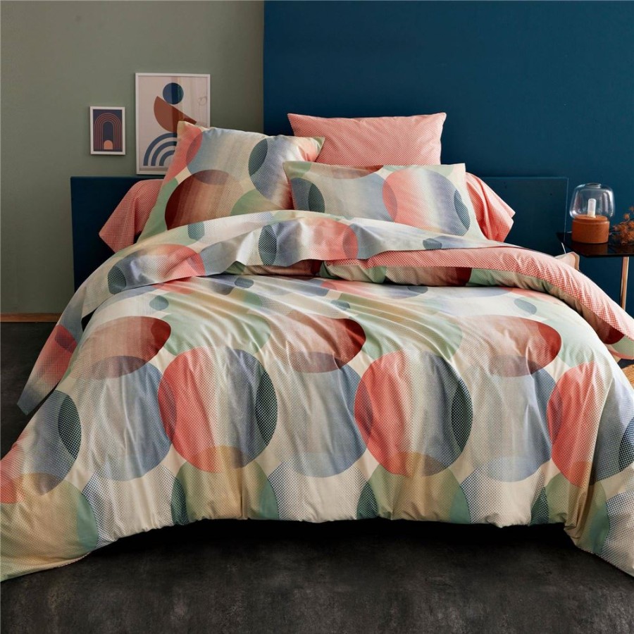 Becquet Linge De Lit Motif Cercles - Becquet Creation | Linge De Lit Ado, Housse De Couette