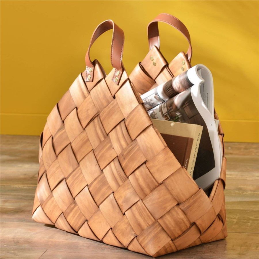 Becquet Porte-Revues En Bois Tresse | Boite, Panier