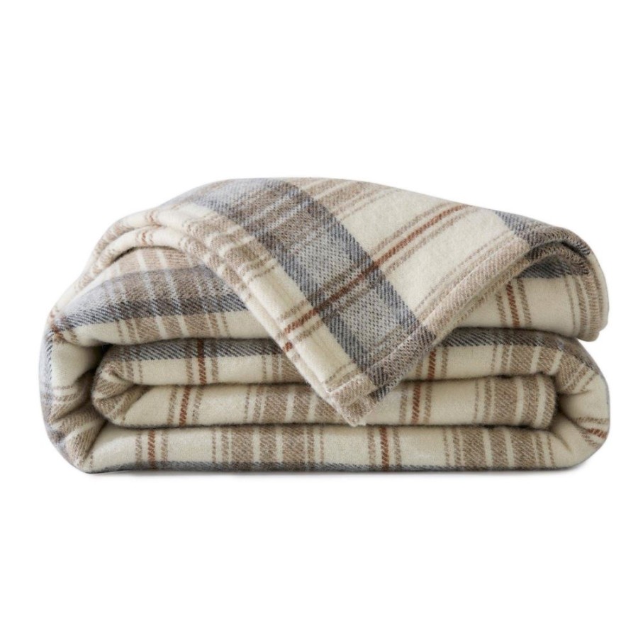 Becquet Couverture 90% Laine Woolmark A Carreaux - 450 G/M - Chaude | Couverture