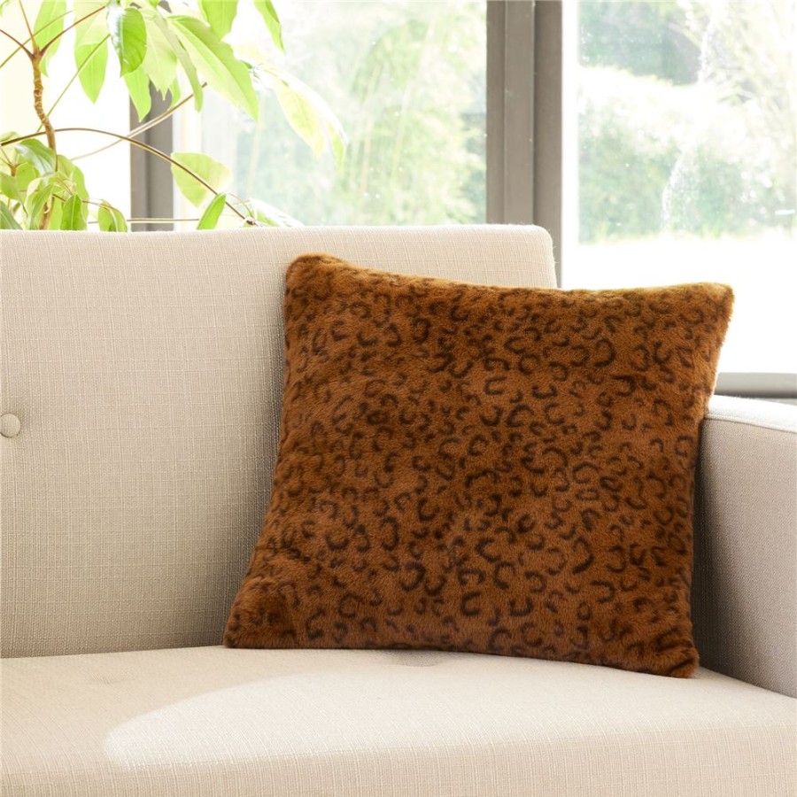 Becquet Housse Coussin Imitation Fourrure Leopard | Coussin, Housse De Coussin