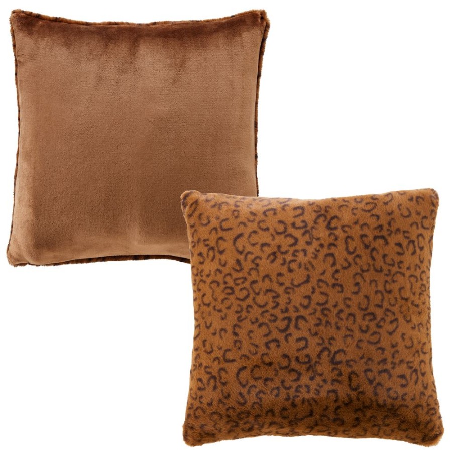 Becquet Housse Coussin Imitation Fourrure Leopard | Coussin, Housse De Coussin