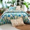 Becquet Linge De Lit Motif Tropical Bleu - Becquet Creation | Boutis, Jete De Lit, Couvre Lit