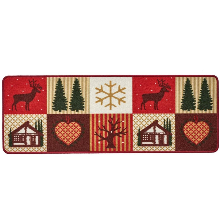 Becquet Tapis De Cuisine Motif Noel | Tapis D'Entree, Tapis De Cuisine