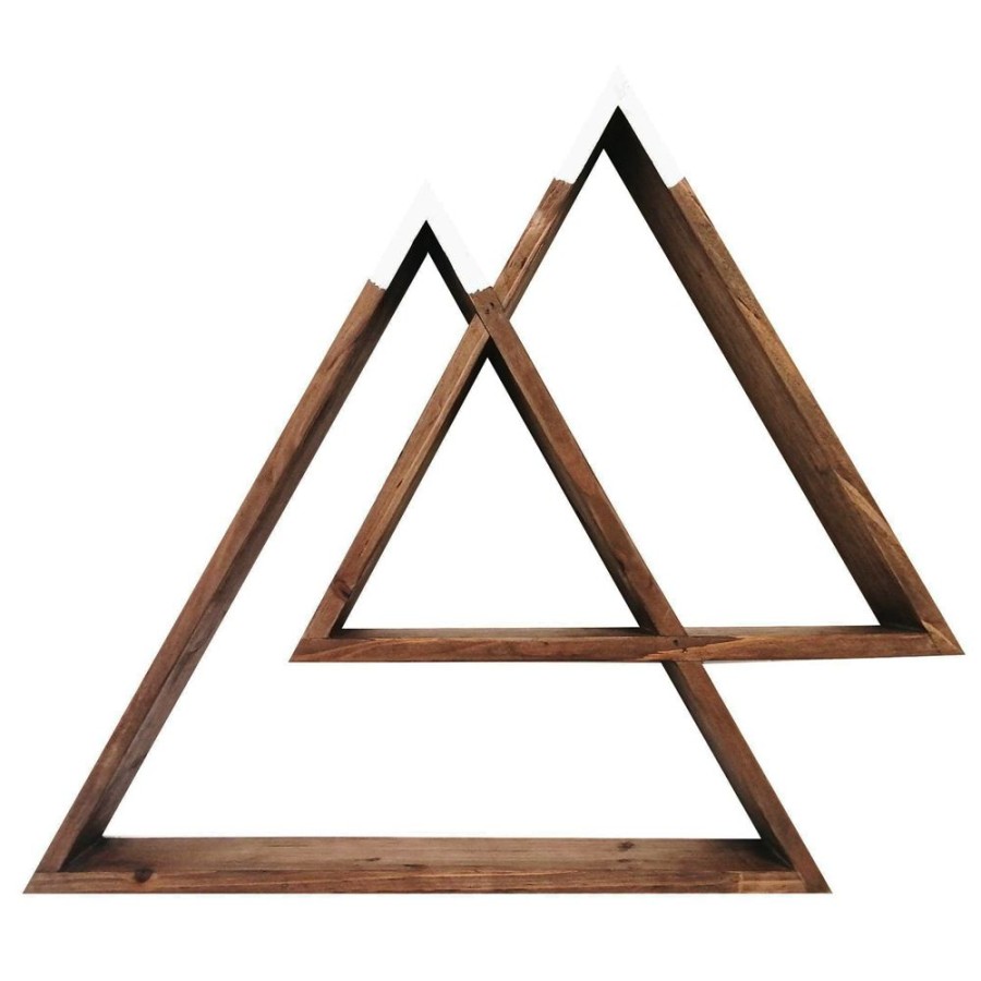 Becquet Double Etagere Triangulaire En Pin | Rangement, Gain De Place