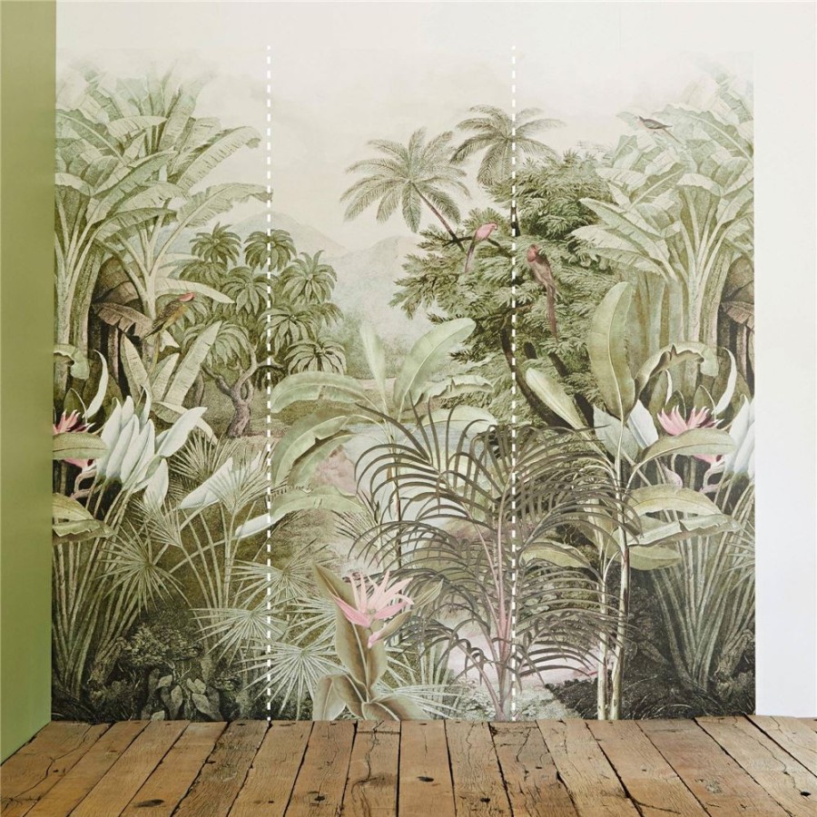 Becquet Papier Peint Panoramique Motif Foret Exotique - Set De 3 Les - 300 X 270 Cm | Decoration Murale