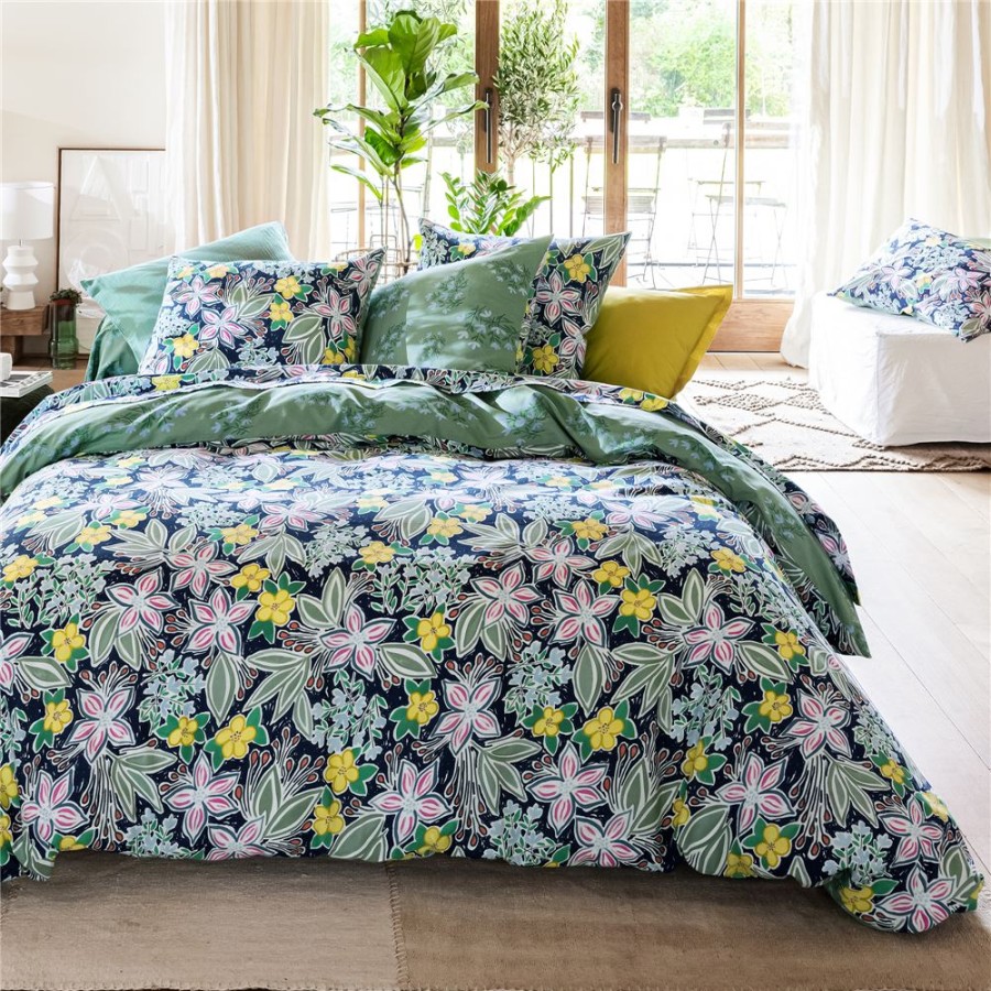 Becquet Linge De Lit Motif Fleurs - Becquet Creation | Linge De Lit Fantaisie, Linge De Lit Brode