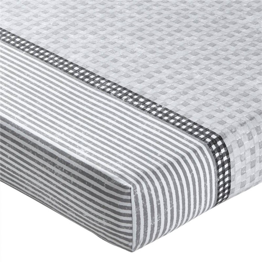 Becquet Linge De Lit Gris A Carreaux Et Rayures - Becquet Creation | Linge De Lit Ado, Housse De Couette