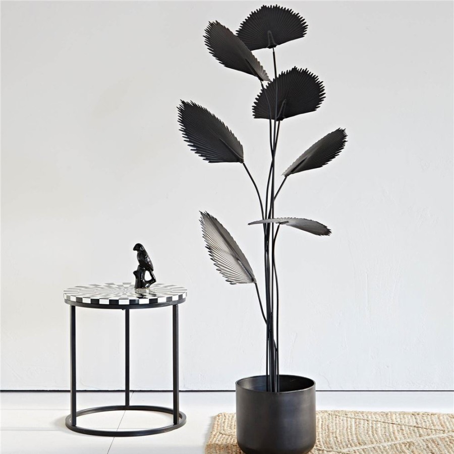 Becquet Plante Deco En Metal Noir | Objet De Decoration