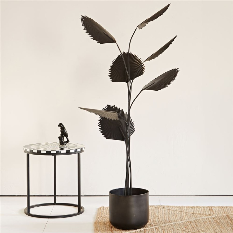 Becquet Plante Deco En Metal Noir | Objet De Decoration