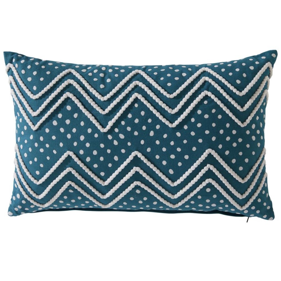 Becquet Coussin Brode Zig-Zag | Coussin, Housse De Coussin